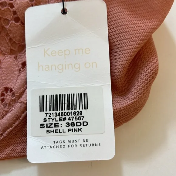 Lively Underwire Lace Bra Shell Pink Size 36DD NWT - Picture 16 of 17